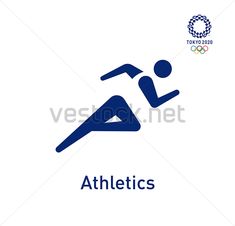 the olympic logo with a man diving