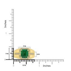 A fabulous fusion of luxury and style, this grand ring is designed with 18k yellow gold. Adding to its radiance are the shimmering octagon-cut Emerald and round Diamonds that are set for added richness. A perfect piece to add elegance to your look! Product Information SKU ADG52615 Metal Type 18K Metal Color Yellow Gold Ring Style Mens Metal Weight 8.44 Primary Stone Gemstone Name Emerald Gemstone Species Beryl No. Of Gemstones 1 Gemstone Shape Octagon Gemstone Color Green Gemstone Grade - Gemsto Luxury Gold Emerald Ring In Fusion Style, Luxury Yellow Gold Fusion Gemstones, Emerald Rings, Gia Certificate, Ring Style, Diamond Set, Emerald Gemstone, Green Gemstones, Emerald Ring