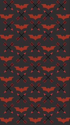 an abstract pattern with red and black arrows on a dark background, in the style of art nouveauism