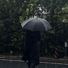 a person walking in the rain with an umbrella