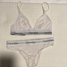 Unworn, Incredibly Soft, And Super Cute Set From Calvin Klein! Top And Bottom Are Size Small! From A Pet/Smoke Free Home. Calvin Klein Sets Women, Calvin Klein Sets, Calvin Klein Underwire, Calvin Klein Lingerie, Calvin Klein Set, Calvin Klein Outfits, Calvin Klein Top, Ck Calvin Klein, Cute Sets