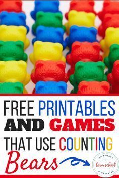 free printables and games that use counting bears