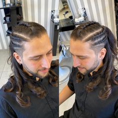 Male Viking Braids, Celtic Braids, Viking Hairstyles Male, Male Braids, Man Buns, Edgy Haircuts, Faded Hair