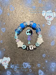 Dandy’s World Bracelet, Single Kandi Bracelets Ideas, Dandys World Bracelet, Scene Kandi Bracelets Ideas, Astro And Dandy, Scene Bracelets Ideas, Bracelet Ideas Kandi, Fandom Bracelets, Astro Dandys World