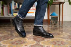 Men's Hemingway Derby Boot available in men's shoe store in Barcelona, Spain. Derby Boots, Wingtip Boots, Mens Leather Boots, Fashion Suits For Men