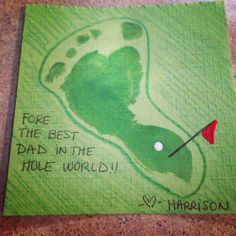 a handmade golf card with the words for the best dad in the hole