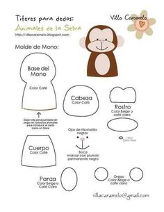 the instructions for how to make a paper monkey