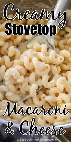 creamy stovetop macaroni and cheese in a pan