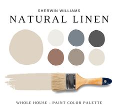 the paint color palette for sheryln williams's natural linen