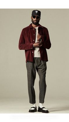 1990s Aesthetic Men, Hypebeast Mens Outfits, March Wedding Guest Outfit Men, Wisdom Fashion Tiktok, Burgundy Outfit Men Street Styles, Men’s Vintage Streetwear, Street Preppy Style Men, Casual Dapper Men Outfit, Loafers Street Style Men