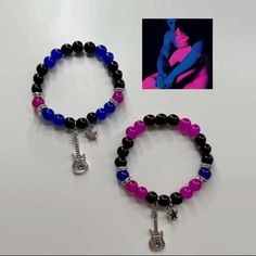 2 Pcs who really cares TV girls matching Couple Bracelets Heart Magnetic Matching Bangles Stone Crystal Beads Bracelets Jewelry Tv Girl Bracelet, Pulseras Aesthetic, Who Really Cares, Pulseras Kandi, Inspired Bracelets, Friends Jewelry, Tv Girl, Friend Jewelry