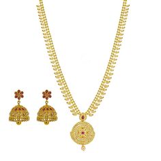 22K Yellow Gold Uncut Diamond Mango Necklace Set W/ 10.91ct Uncut Diamonds & Rubies - Virani Jewelers Uncut Diamond Necklace, Mango Necklace, Chandelier Chain, Gold Bead Necklace, Beaded Chandelier, Uncut Diamond, A Necklace, Yellow Gold Chain, 22k Gold