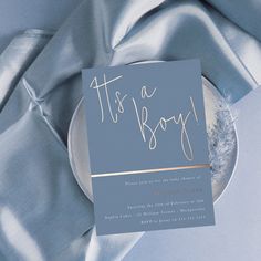 Its a Boy! Dusty Blue Modern Baby Shower Rose Gold Foil Invitation Rose Gold Foil Invitations, Baby Shower Roses, Fun Summer Nails, Gold Foil Invitation, Shower Rose, Its A Boy