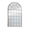 an arched glass window on a white background