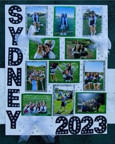 a collage of photos with the words sydney on it and images of people posing for pictures