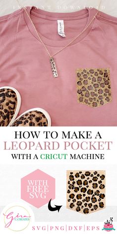 how to make a leopard pocket with a crict machine and free svg file