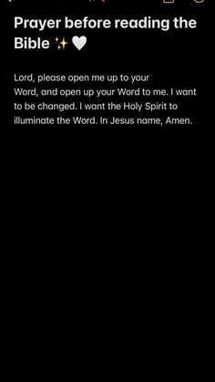 the bible app on an iphone screen with text and images above it that reads, prayer before reading the bible