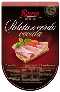 the label for an italian food product