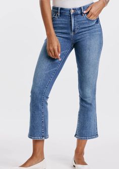 Clothing-Fashion-New Clothing-Ruby Jane. Tencel Denim, Denim Essentials, Dear John, Cropped Flare Jeans, Flare Leg Jeans, Medium Wash Jeans, Cropped Flares, Comfy Sweaters, Light Wash Jeans