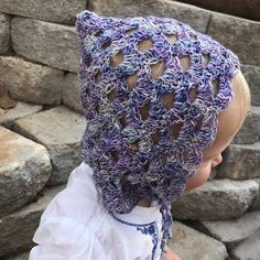 This is a must-have for any little one's hat collection. Pattern includes sizes for newborn, infant, baby, toddler, and child. Considered to be an intermediate pattern, works up quickly in less than 2 hours. The Lace Weight Silk Yarn makes this hat lightweight, silky soft and perfect for any child with over 10 colors to choose from! Purchase the kit here! PRODUCT SPECS: Craft: CrochetCategory: Clothing - Hat Finished Dimensions: Approximately 5.25" - 7.75" tall and 5" - 7.5" wide laying down.Yar Diy Winter Hats, Pixie Bonnet Crochet, Bonnet Crochet Pattern, Sandstone Pavers, Pixie Bonnet, Bonnet Pattern, Bonnet Crochet, Diy Winter, Stone Siding