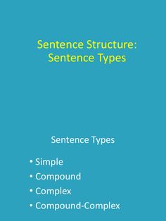 the cover of sentence structure and its types, including two words in different font styles