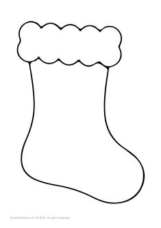 a christmas stocking coloring page