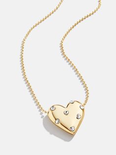 Melina Necklace - Gold Minimal Gold Jewelry, Gold Chain Necklaces, Lizzie Hearts, Gold Heart Pendant, Heart Shaped Jewelry, Heart Pendant Gold, Gold Necklace Designs, Layered Jewelry, Chain Necklaces