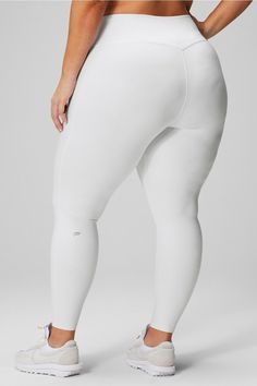 Anywhere Motion365+ High-Waisted Legging Fabletics white female Activewear >> Womens >> Bottoms >> Leggings >> Full Length Motion365+ plus Running/Training 4-Way Stretch/Hidden Pockets/Moisture-Wicking/UPF Protection Versatile legging cut from Motion365® fabric Running Training, High Waisted Leggings, Active Wear For Women, Womens Bottoms, Full Length, Leggings, High Waisted, Fabric, How To Wear