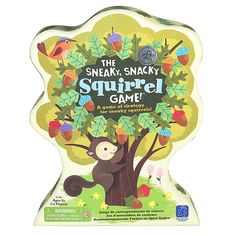 the sneaky, snacky squirrel game is shown in front of a white background