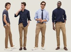 Khaki Chinos Men Outfits, Brown Chinos Men Outfits, Khaki Pants Outfit Men, Chinos Outfit, Blue Chinos Men, Chinos Men Outfit, Chinos Men, Khaki Pants Outfit, Khakis Outfit