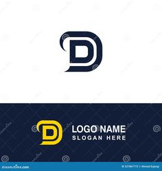 the letter d logo is made up of two letters