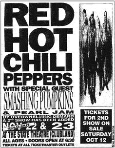 the red hot chili peppers concert poster