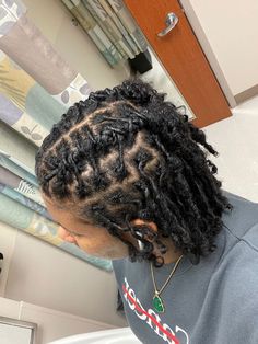 loc journeylocsloc’dblack girls with locs Coil Locs Starter Styles, Cute Styles For Short Starter Locs, Starter Loc Sizes 4c, Hairstyles For Short Hair Locs, Loc Braided Hairstyles, Comb Coil Starter Locs Hairstyles, Loc Styles Braided Back, Short Short Locs Hairstyles