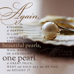 a pearl ring sitting on top of a book with the words againn written below it