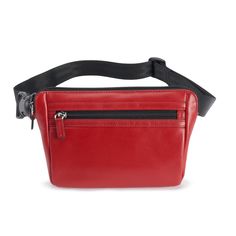 "Keep your personal items secure while staying fashionable with this ili slim leather belt bag. HANDBAG FEATURES RFID lining HANDBAG DETAILS 5.75""H x 9""W x 1""D 10.5"" to 17.5"" waist strap length 2 exterior zip pockets & 1 interior slip pocket 3 card slots Slide buckle Zipper closure CONSTRUCTION & CARE Leather, polyester blend Professional leather clean Imported Gift Givers: This item ships in its original packaging. If intended as a gift, the packaging may reveal the contents. WARNI Red Pouch Belt Bag For Travel, Red Travel Pouch Belt Bag, Red Rectangular Belt Bag For Travel, Red Leather Crossbody Belt Bag, Elegant Belt Bag For Travel With Smooth Grain, Elegant Smooth Grain Belt Bag For Travel, Red Business Bag With Smooth Grain, Red Leather Shoulder Bag With Cell Phone Pocket, Red Belt Bag With Removable Pouch