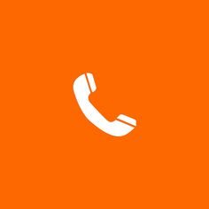 an orange background with a white phone on the left and right hand corner in the middle