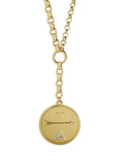 This large Foundrae dream medallion is meant to remind you that dreams can be actualized! Perfect for everyday layering. Handcrafted in 18-karat yellow gold. Detailed in diamonds, totaling 0.52 carat. Large Medallion measures 1 1/8-in. in diameter (28mm). Large Medallion suspended 1 1/2-in from a gold loop. Large Mixed Belcher Necklace measures 16-in. long. ½ of the necklace body is made of medium belcher chain at 9 links per inch, the other ½ of the necklace body is made of large belcher chain Sacred Mountain, Belcher Chain, Yellow Gold Necklace, Yellow Gold Jewelry, Gold Jewellery, Diamond Pendant, Gemstone Jewelry, Diamond Necklace, Gold Jewelry