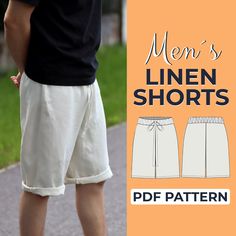 men's linen shorts sewing pattern