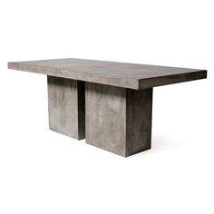 a concrete table with two square sections on each end and one rectangular section at the top