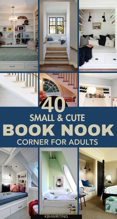 small and cute book nooks for adults to use in their home or office