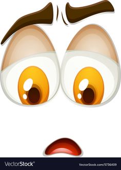 an eye with brown lashes and orange eyeshade is shown in this cartoon style