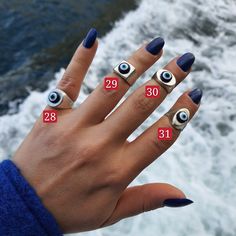 Also, do not forget to write the size in the message part while purchasing for the sizes of all rings. -Adjustable ring Matte silver plated ring Acrilic evil eye stone Glass evil eye Popular evil eye ring! Silver plated brass. The evil eye is a symbol of protection. It is thought to ward off evil. Bohemian antique silver rings for different styles, stylish and fashionable statement ring set for women and teen girls, make you look more unique in daily life. Come and get yours! you can stack them Trendy Handmade Silver Midi Rings, Trendy Handmade Blue Rings, Silver Trendy Handmade Midi Rings, Trendy Handmade Blue Ring, Handmade Blue Open Midi Ring, Evil Eye Rings As Gifts, Evil Eye Open Ring As Gift, Gift Open Ring With Evil Eye Detail, Evil Eye Open Ring For Gift