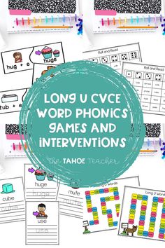 long u cvce word phonics games and instructions