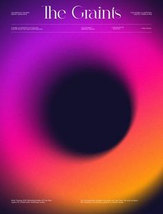 the giants magazine cover with an image of a black hole in purple and orange colors