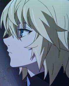 an anime character with blonde hair and blue eyes