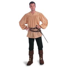 Adult's Medieval Shirt Medieval Shirt, Knight Costume, Medieval Costume, Costume Shirts, Medieval Clothing, Peasant Style, Adulting Shirts, Basic Shirts