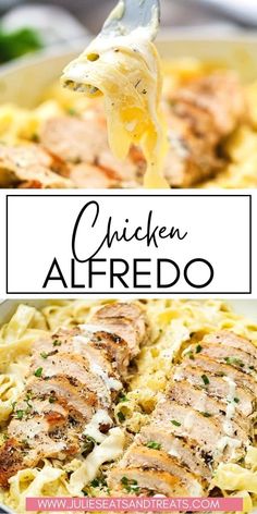 chicken alfredo is an easy and delicious dinner that's ready in less than 30 minutes