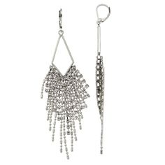 Shimmering with style, these Simply Vera Vera Wang earrings make a chic accessory. Post Metal, Love You The Most, Nickel Free Earrings, Classic Earrings, Simply Vera Wang, Simply Vera, Chic Accessories, Fringe Earrings, Vera Wang