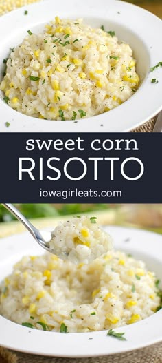 this sweet corn risotto is the perfect side dish for any meal