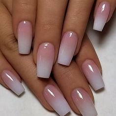 Ombre Acrylic Nails, Glamour Nails, Ombre Nail Designs, Coffin Nails Designs